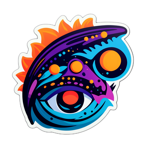 Surrealistische Sticker geïnspireerd door 'Severance'