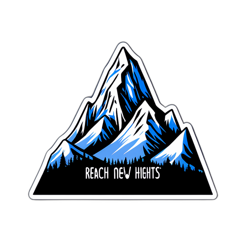 Motiverende bjergklatring sticker