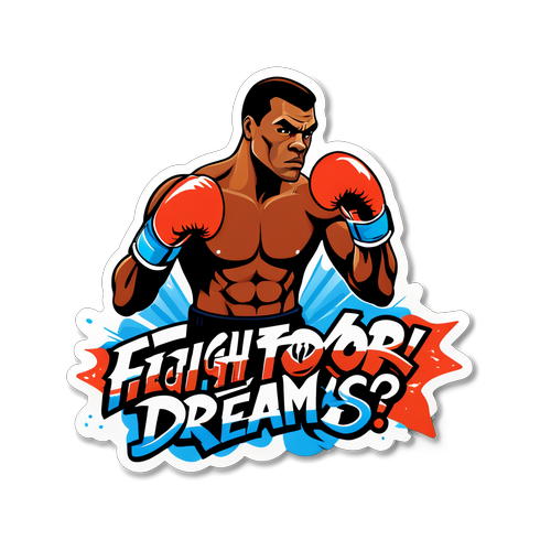 ¡Desata tu Poder Interno! Lucha por tus Sueños con este Inspiring Sticker