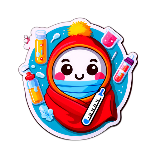 Masiglang Sticker na may Lagnat