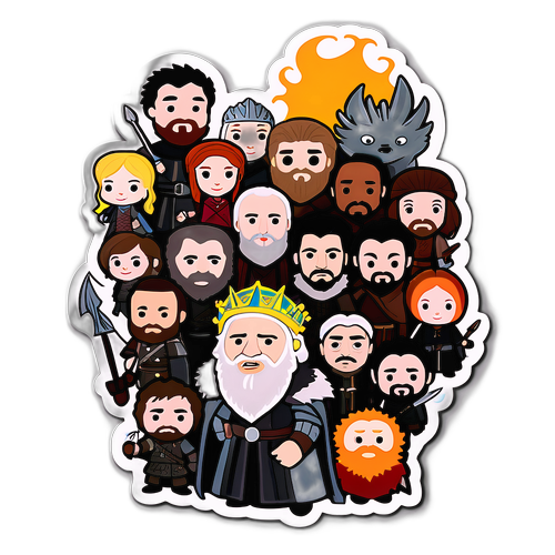 दिलचस्प गेम ऑफ़ थ्रोन्स पैरोडी स्टिकर