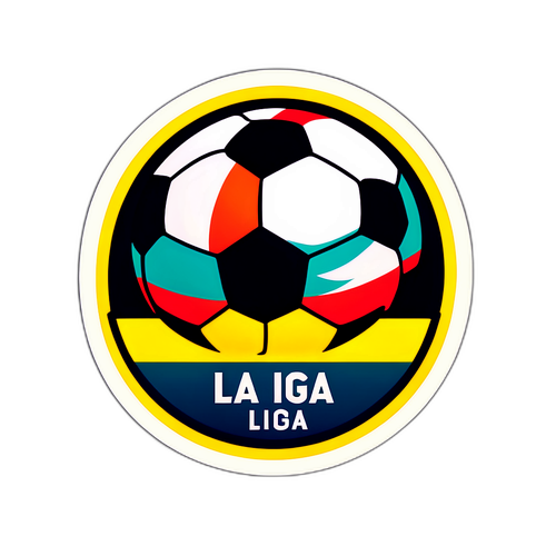 Retro La Liga Logo Med Fotball