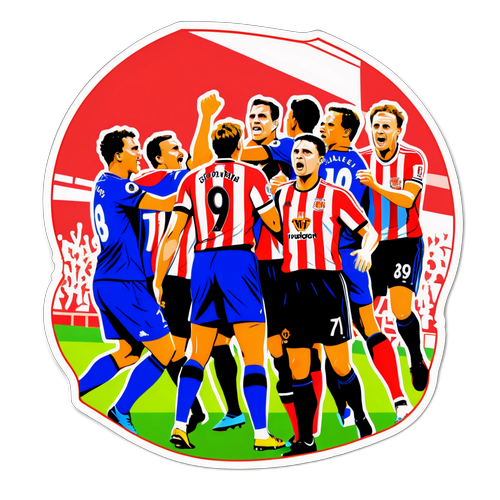 En dramatisk stund från Sunderland vs Everton-matchen