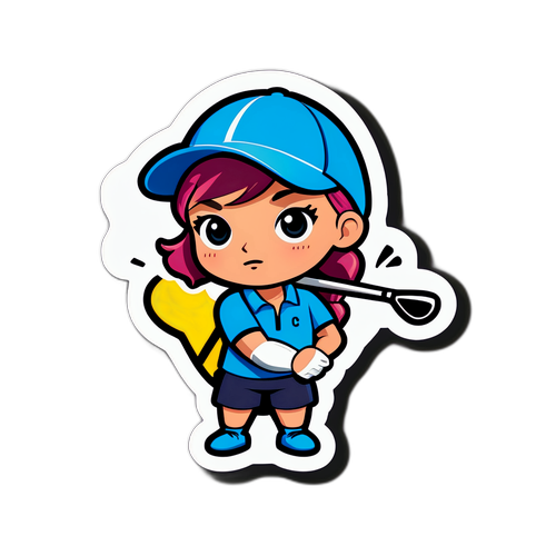 LPGA의 골프 스타 캐릭터 스티커