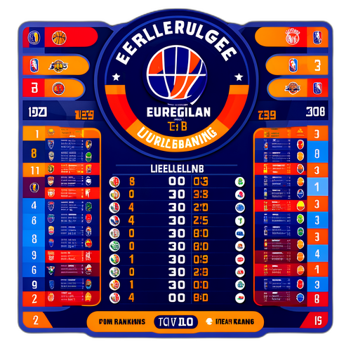 מדבקת אינפוגרפיקה של טבלת יורוליג