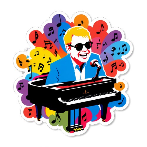 Elton John Sångtext Klistermärke
