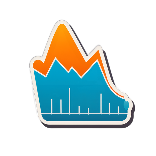 สติกเกอร์แสดงกราฟการเติบโตของดาวโจนส์
