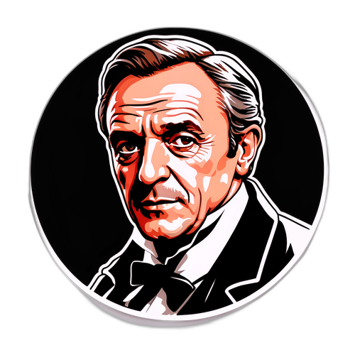 Sticker van iconische Franse acteur