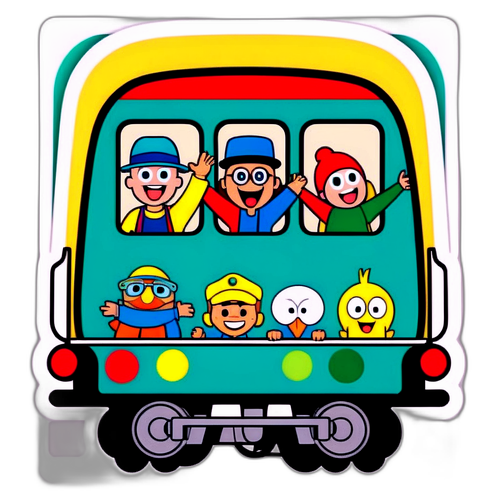 Treno di Trenitalia con Personaggi Divertenti
