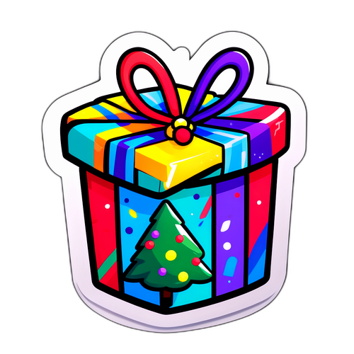 Julklapp med vintriga attribut