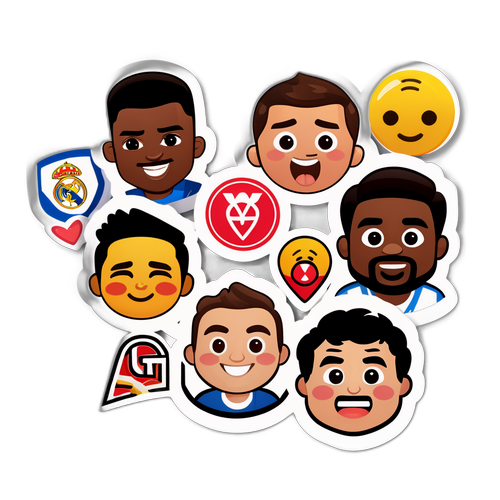 Emotikony fanoušků během zápasu Real Madrid a Arsenal