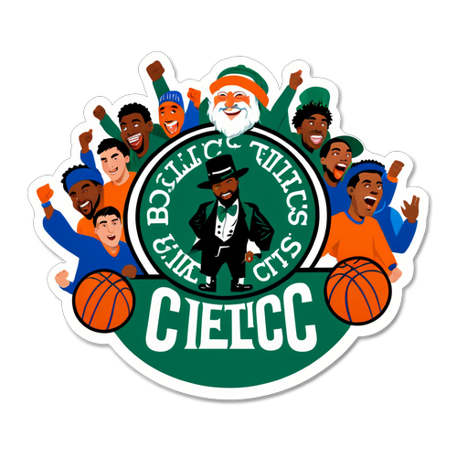 Enerhiyang Sticker ng Nagpapasiglang Crowd