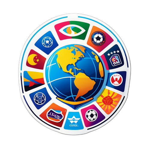 Rekaan Sticker CWC 2025 yang Futuristik