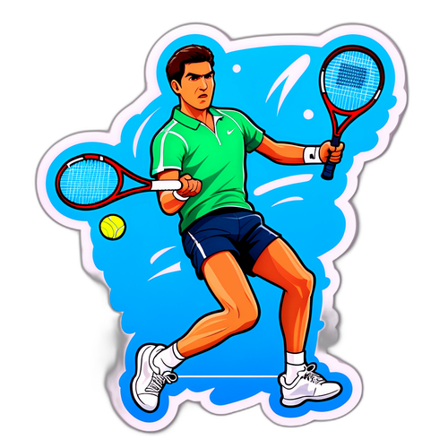 카를로스 알카라즈 테니스 경기 스티커