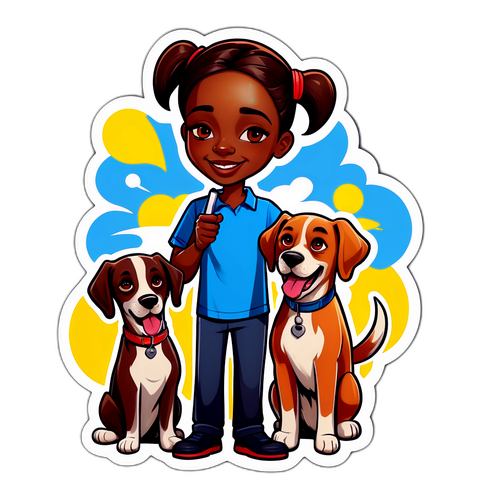 Καρικατούρα του SKAI ως εκπαιδευτή σκύλων, βοηθά ανθρώπους με τα νέα