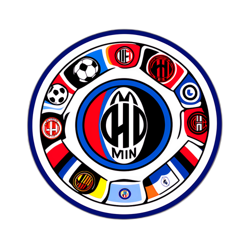 Autocolant cu design artistic al meciului Inter - Milan