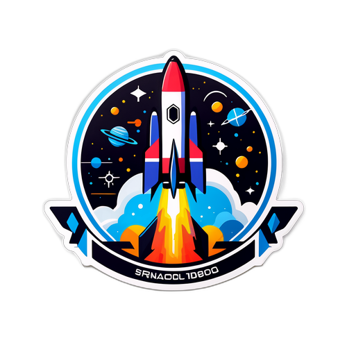 支持高科技产业发展的贴纸设计