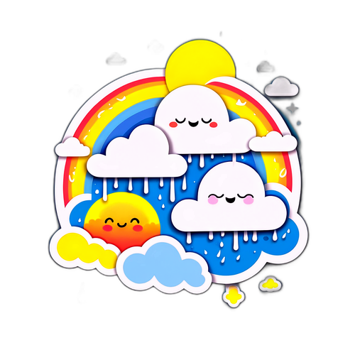 Stiker Cuaca Ceria