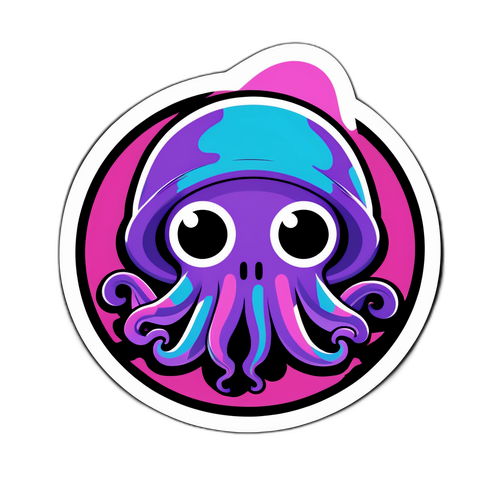 Squid Game-inspireret klistermærke