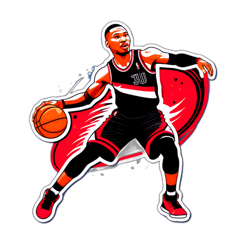 Adesivo di Damian Lillard in azione