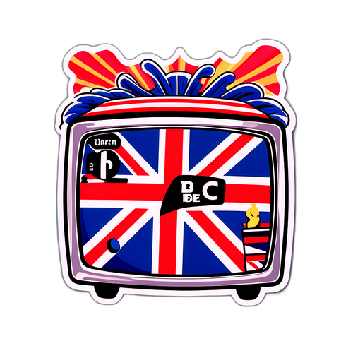 Reka Bentuk Stiker Gaya Retro BBC