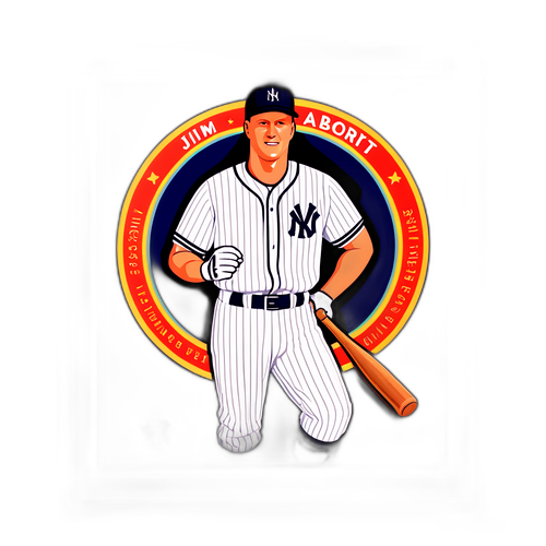 Jim Abbott Vintage Baseball Uniform Sticker