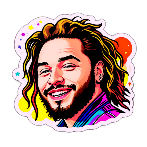 Adesivo Artístico do Post Malone