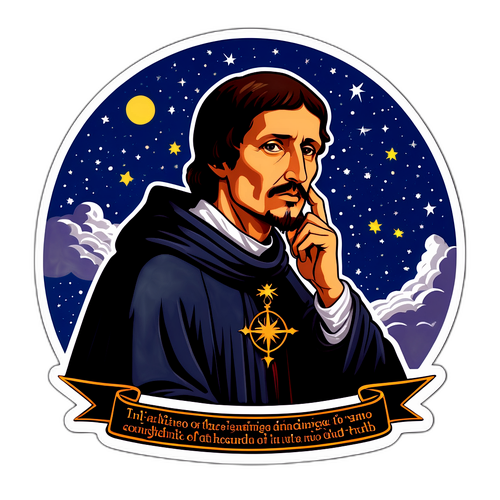 Sticker filosofico di Giordano Bruno