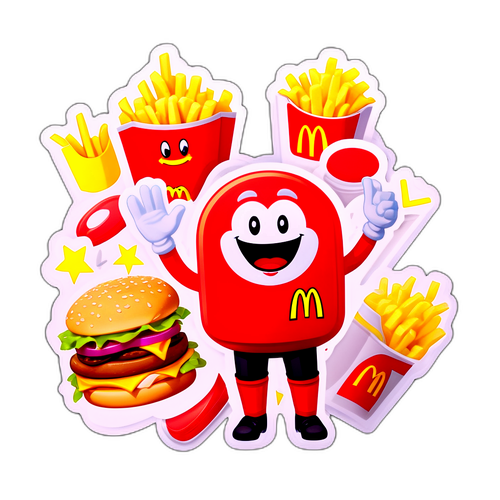 楽しいアニメキャラクターシール - マクドナルドハッピーミールテーマ