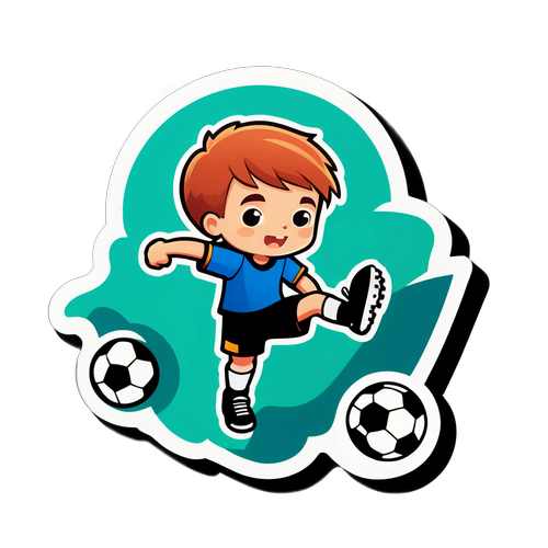 青少年足球訓練貼紙