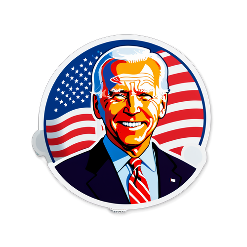 Joe Biden ja Yhdysvaltain lippu