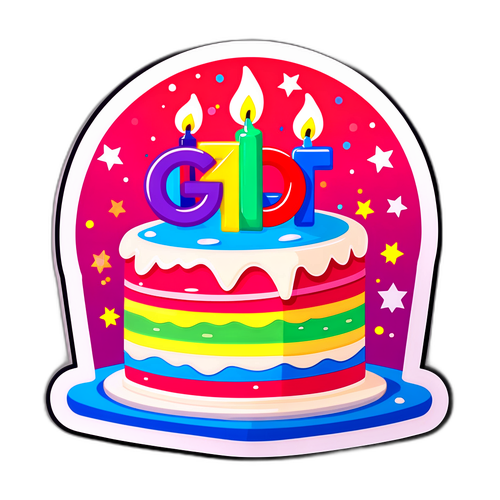 慶祝Google 27歲生日的貼紙