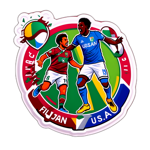 Rekaan Pelekat Penuh Semangat Pertandingan Fluminense vs Ulsan