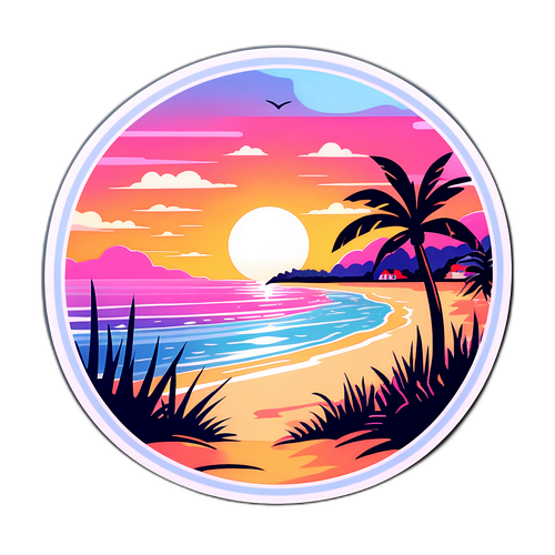 Falkenbergs stränder vid solnedgång