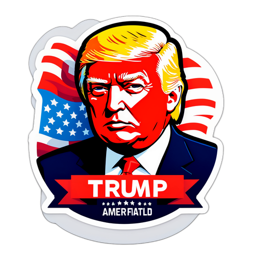 Donald Trump med Amerikas flagga