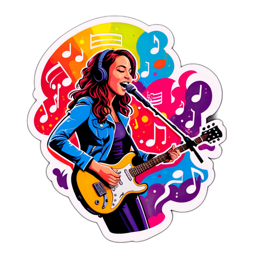Vibrant Music Performance Sticker