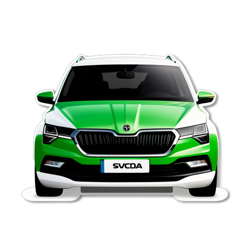 Elegant illustration af Skoda Enyaq 2025