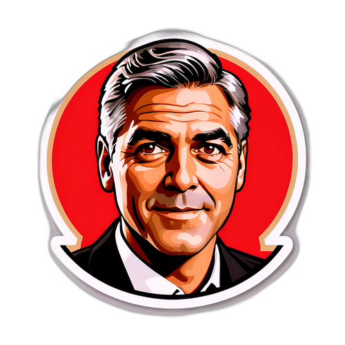 Stílusos és elegáns George Clooney inspirálta matrica