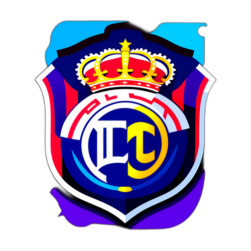 라 리가 로고 및 유명 팀의 상징을 결합한 스티커