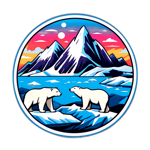 格林蘭極地風格貼紙