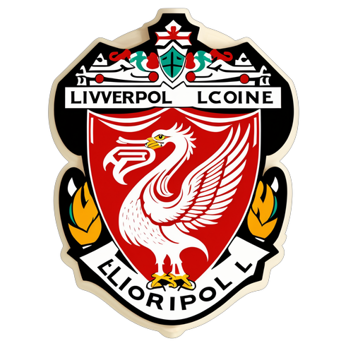 Vintage Liverpool Fotballklubb Crest Klistremerke