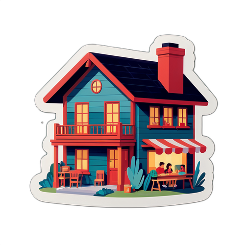 Маленький домик для семейных вечеров с продуктами от Netflix