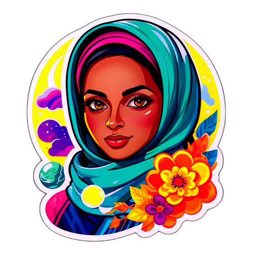 Autocollant vibrant d'Asma Mhalla