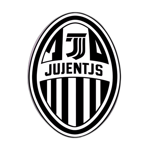 Sticker ya Juventus FC yenye Mitindo ya Black na White
