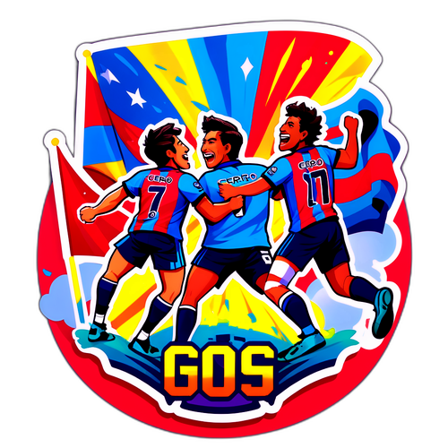 Ilustração Vibrante do Duelo Cerro x Defensor