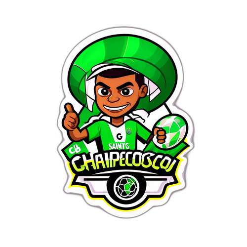 Autocollant pour le match Chapecoense contre Santos