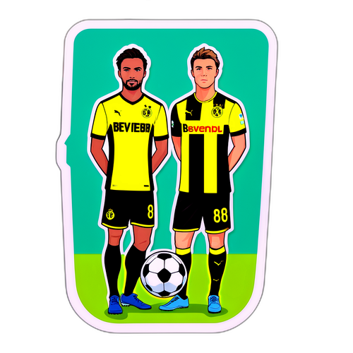Nálepka s motivem zápasu RW Essen – BVB