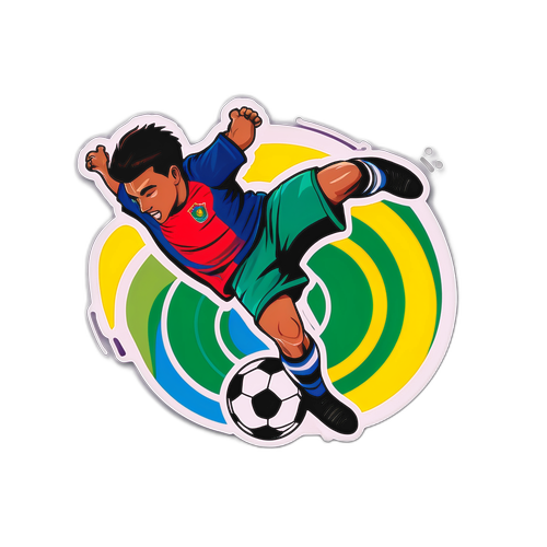Diseño de un jugador de fútbol haciendo un salto mortal