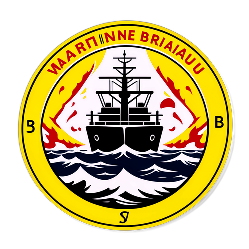 海事局发出的警告信号与实弹射击结合的图形