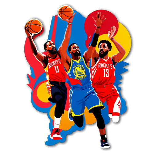 Warriors vs. Rockets Basketball Game Sticker